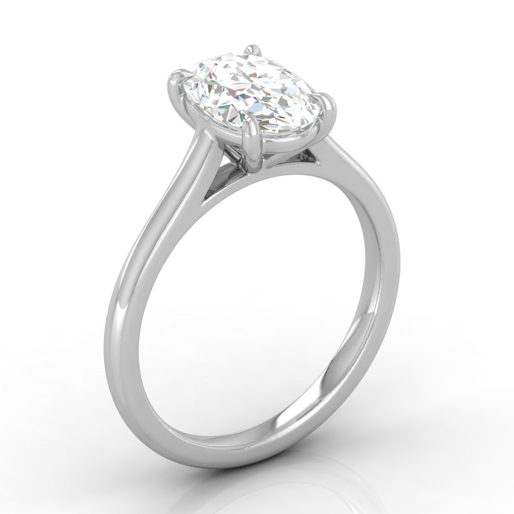 2ct Oval Solitaire ring Engagement ring 14ktGold ring Silver ring