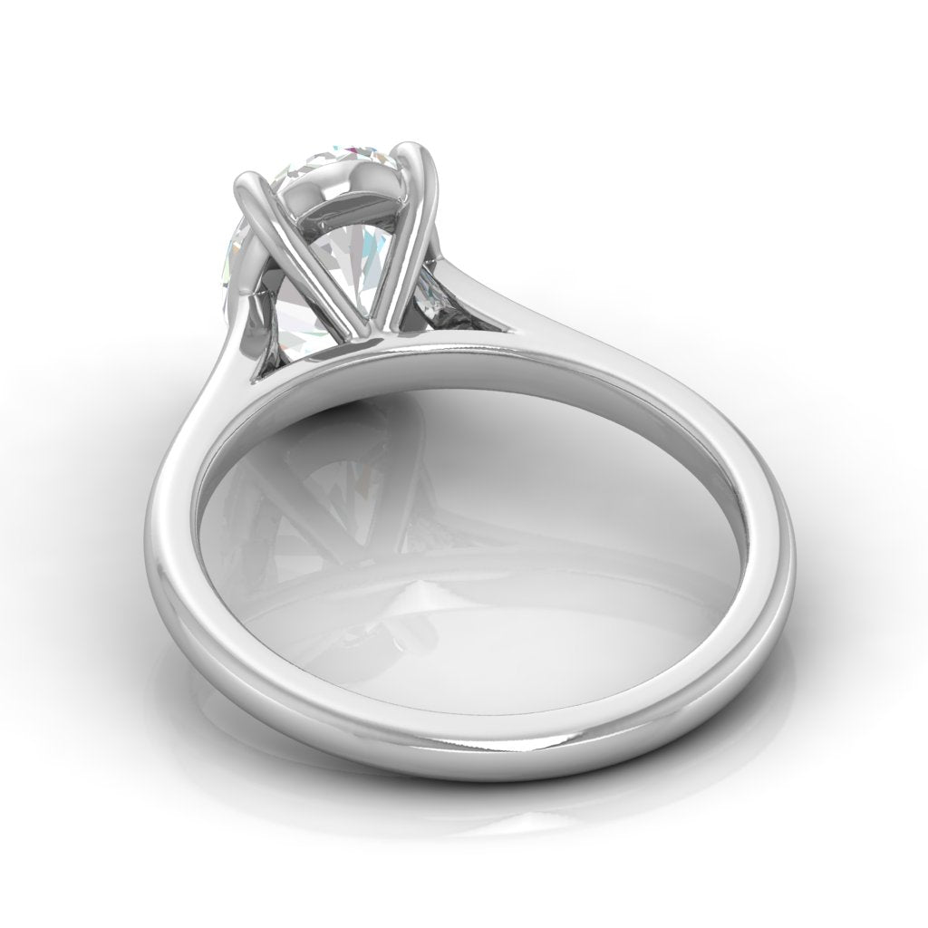 2ct Oval Solitaire ring Engagement ring 14ktGold ring Silver ring