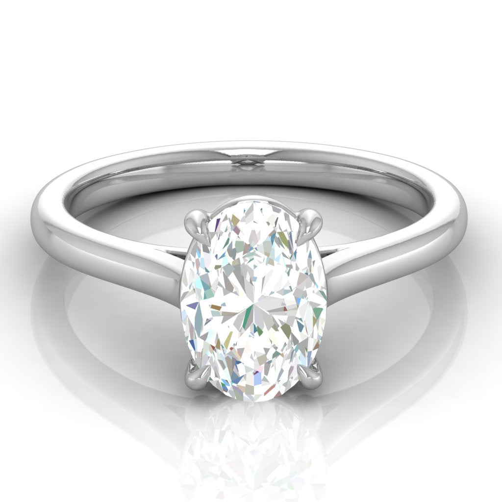 2ct Oval Solitaire ring Engagement ring 14ktGold ring Silver ring