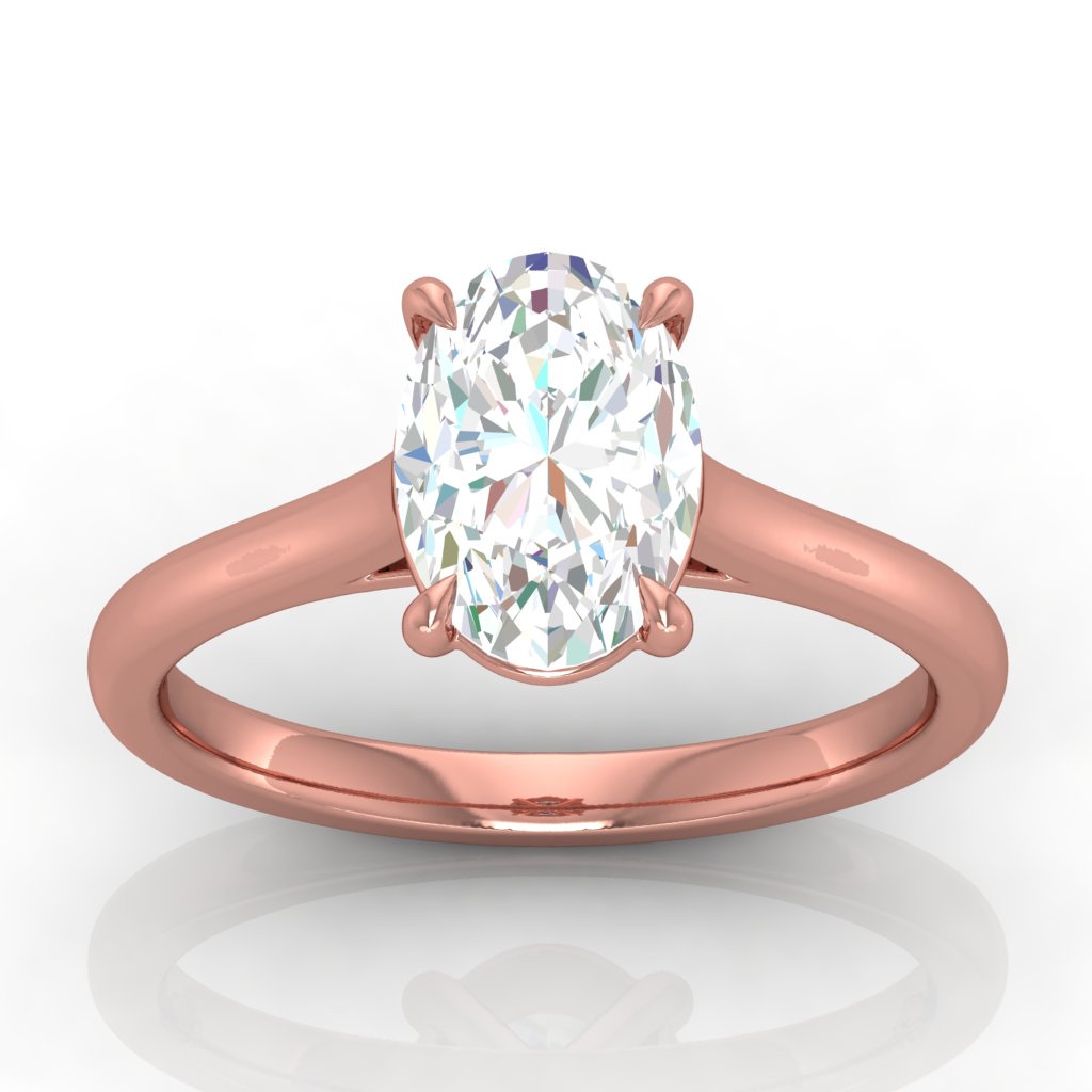 2ct Oval Solitaire ring Engagement ring 14ktGold ring Silver ring