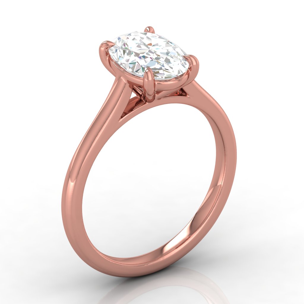 2ct Oval Solitaire ring Engagement ring 14ktGold ring Silver ring