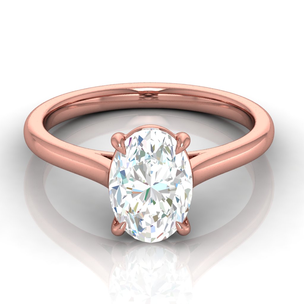 2ct Oval Solitaire ring Engagement ring 14ktGold ring Silver ring